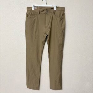 NWT Prana Decoder Pants Mens Size 36x34 Khaki Slim Fit Chino Outdoor Performance